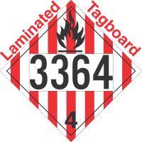 Flammable Solid Class 4.1 UN3364 Tagboard DOT Placard