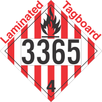 Flammable Solid Class 4.1 UN3365 Tagboard DOT Placard