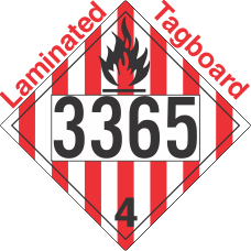 Flammable Solid Class 4.1 UN3365 Tagboard DOT Placard