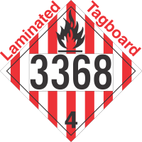 Flammable Solid Class 4.1 UN3368 Tagboard DOT Placard