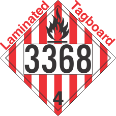 Flammable Solid Class 4.1 UN3368 Tagboard DOT Placard