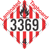 Flammable Solid Class 4.1 UN3369 Tagboard DOT Placard