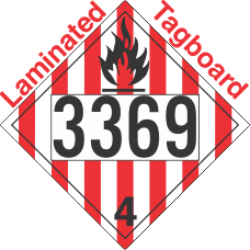 Flammable Solid Class 4.1 UN3369 Tagboard DOT Placard