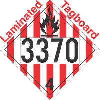 Flammable Solid Class 4.1 UN3370 Tagboard DOT Placard