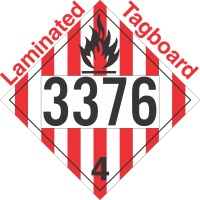 Flammable Solid Class 4.1 UN3376 Tagboard DOT Placard