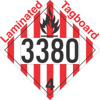 Flammable Solid Class 4.1 UN3380 Tagboard DOT Placard