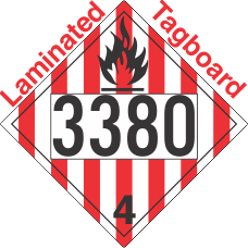 Flammable Solid Class 4.1 UN3380 Tagboard DOT Placard