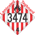 Flammable Solid Class 4.1 UN3474 Tagboard DOT Placard