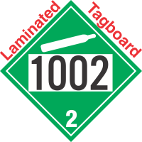 Non-Flammable Gas Class 2.2 UN1002 Tagboard DOT Placard