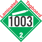 Non-Flammable Gas Class 2.2 UN1003 Tagboard DOT Placard
