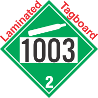 Non-Flammable Gas Class 2.2 UN1003 Tagboard DOT Placard