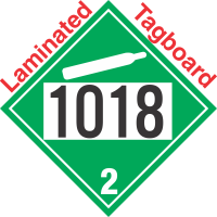 Non-Flammable Gas Class 2.2 UN1018 Tagboard DOT Placard