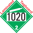 Non-Flammable Gas Class 2.2 UN1020 Tagboard DOT Placard