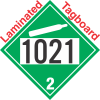 Non-Flammable Gas Class 2.2 UN1021 Tagboard DOT Placard