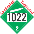 Non-Flammable Gas Class 2.2 UN1022 Tagboard DOT Placard