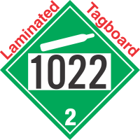 Non-Flammable Gas Class 2.2 UN1022 Tagboard DOT Placard