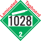 Non-Flammable Gas Class 2.2 UN1028 Tagboard DOT Placard