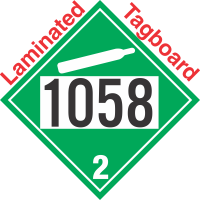 Non-Flammable Gas Class 2.2 UN1058 Tagboard DOT Placard