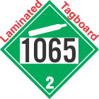 Non-Flammable Gas Class 2.2 UN1065 Tagboard DOT Placard