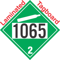 Non-Flammable Gas Class 2.2 UN1065 Tagboard DOT Placard