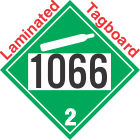 Non-Flammable Gas Class 2.2 UN1066 Tagboard DOT Placard