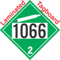 Non-Flammable Gas Class 2.2 UN1066 Tagboard DOT Placard