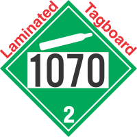 Non-Flammable Gas Class 2.2 UN1070 Tagboard DOT Placard