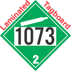 Non-Flammable Gas Class 2.2 UN1073 Tagboard DOT Placard