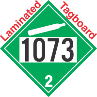 Non-Flammable Gas Class 2.2 UN1073 Tagboard DOT Placard