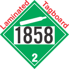 Non-Flammable Gas Class 2.2 UN1858 Tagboard DOT Placard