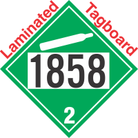 Non-Flammable Gas Class 2.2 UN1858 Tagboard DOT Placard