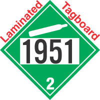 Non-Flammable Gas Class 2.2 UN1951 Tagboard DOT Placard