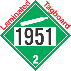 Non-Flammable Gas Class 2.2 UN1951 Tagboard DOT Placard