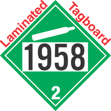 Non-Flammable Gas Class 2.2 UN1958 Tagboard DOT Placard