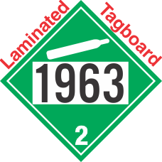 Non-Flammable Gas Class 2.2 UN1963 Tagboard DOT Placard