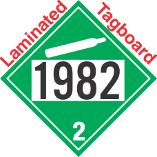 Non-Flammable Gas Class 2.2 UN1982 Tagboard DOT Placard
