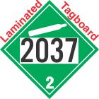 Non-Flammable Gas Class 2.2 UN2037 Tagboard DOT Placard