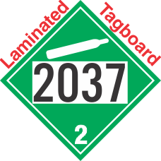 Non-Flammable Gas Class 2.2 UN2037 Tagboard DOT Placard