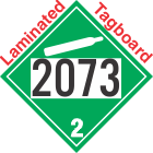 Non-Flammable Gas Class 2.2 UN2073 Tagboard DOT Placard