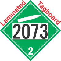 Non-Flammable Gas Class 2.2 UN2073 Tagboard DOT Placard