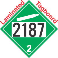 Non-Flammable Gas Class 2.2 UN2187 Tagboard DOT Placard