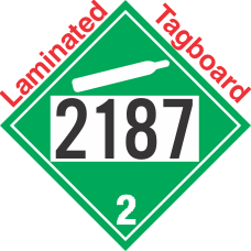 Non-Flammable Gas Class 2.2 UN2187 Tagboard DOT Placard