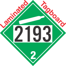 Non-Flammable Gas Class 2.2 UN2193 Tagboard DOT Placard