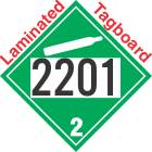 Non-Flammable Gas Class 2.2 UN2201 Tagboard DOT Placard