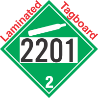 Non-Flammable Gas Class 2.2 UN2201 Tagboard DOT Placard