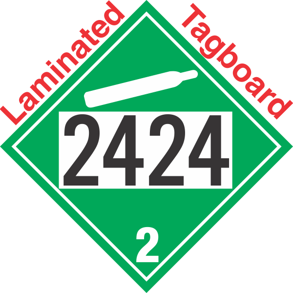 Non Flammable Gas Class 2 2 Un2424 Tagboard Dot Placard