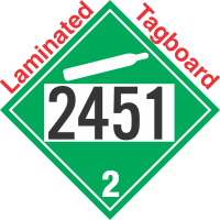 Non-Flammable Gas Class 2.2 UN2451 Tagboard DOT Placard