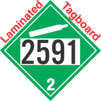 Non-Flammable Gas Class 2.2 UN2591 Tagboard DOT Placard