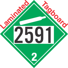 Non-Flammable Gas Class 2.2 UN2591 Tagboard DOT Placard