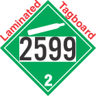 Non-Flammable Gas Class 2.2 UN2599 Tagboard DOT Placard